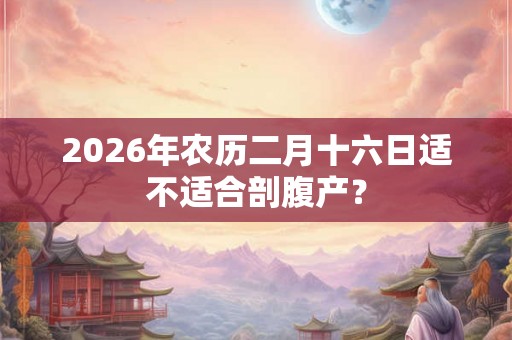 2026年农历二月十六日适不适合剖腹产? 2026年农历二月十六日适不适合剖腹产?