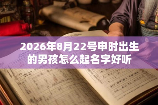 2026年8月22号申时出生的男孩怎么起名字好听