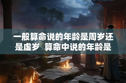 一般算命说的年龄是周岁还是虚岁  算命中说的年龄是周岁还是虚岁