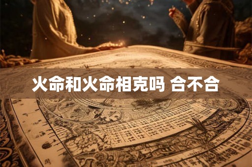 火命和火命相克吗 合不合