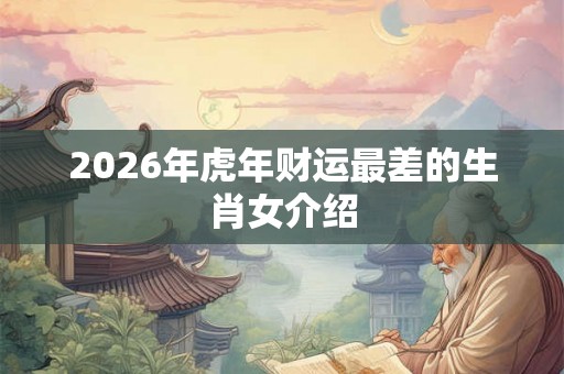 2026年虎年财运最差的生肖女介绍 2026年虎年财运最差的生肖女介绍