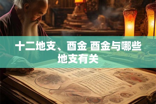 十二地支、酉金 酉金与哪些地支有关