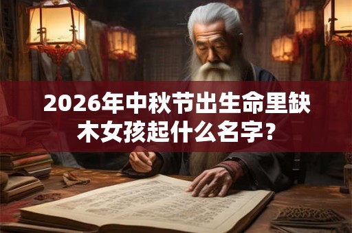 2026年中秋节出生命里缺木女孩起什么名字？
