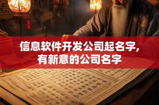 信息软件开发公司起名字,有新意的公司名字 信息软件开发公司起名字,有新意的公司名字