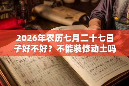 2026年农历七月二十七日子好不好？不能装修动土吗？