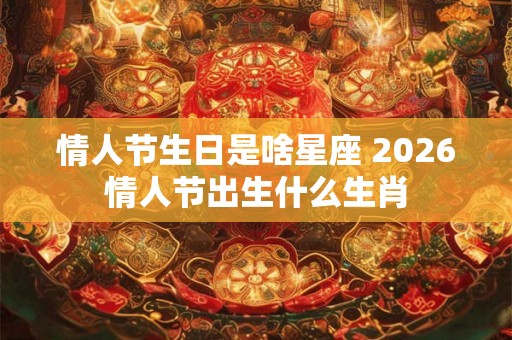 情人节生日是啥星座 2026情人节出生什么生肖