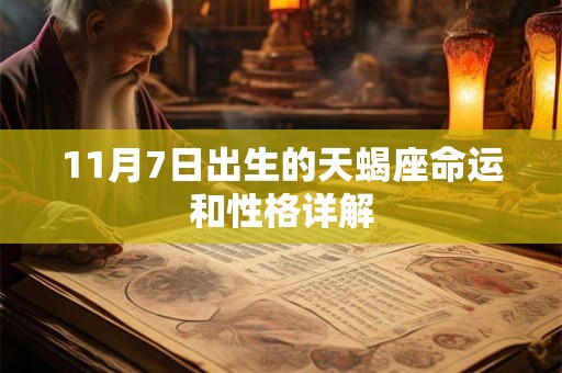 11月7日出生的天蝎座命运和性格详解