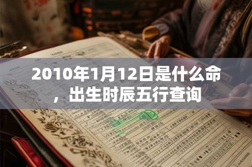 2010年1月12日是什么命，出生时辰五行查询