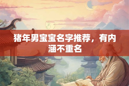 猪年男宝宝名字推荐，有内涵不重名