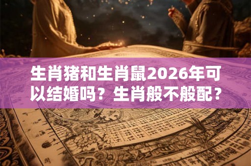 生肖猪和生肖鼠2026年可以结婚吗？生肖般不般配？