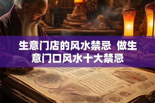 生意门店的风水禁忌  做生意门口风水十大禁忌