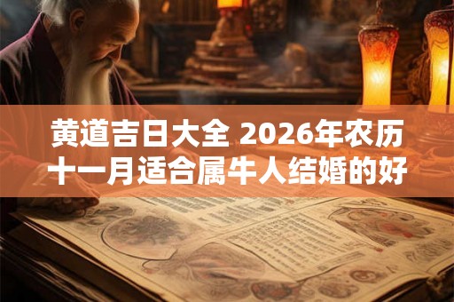 黄道吉日大全 2026年农历十一月适合属牛人结婚的好日子有哪些
