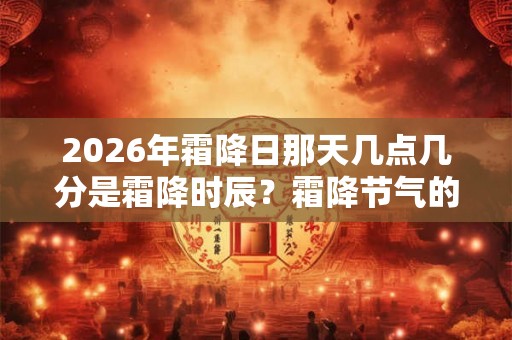 2026年霜降日那天几点几分是霜降时辰？霜降节气的风俗？