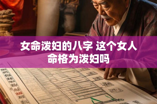 女命泼妇的八字 这个女人命格为泼妇吗
