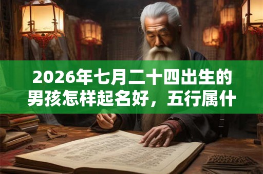 2026年七月二十四出生的男孩怎样起名好，五行属什么