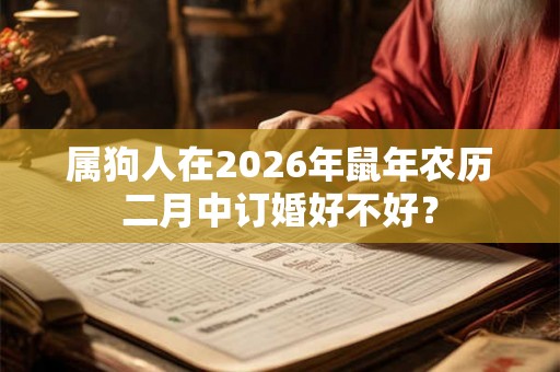 属狗人在2026年鼠年农历二月中订婚好不好？