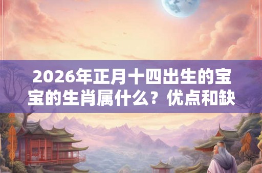 2026年正月十四出生的宝宝的生肖属什么？优点和缺点是什么？