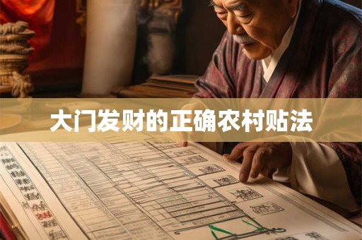 大门发财的正确农村贴法