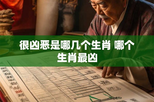 很凶恶是哪几个生肖 哪个生肖最凶