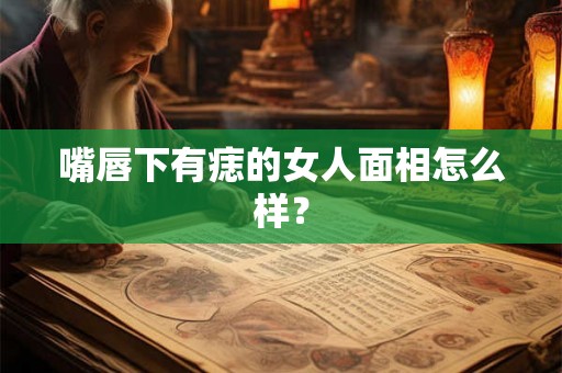嘴唇下有痣的女人面相怎么样？