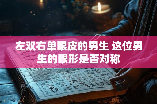 左双右单眼皮的男生 这位男生的眼形是否对称