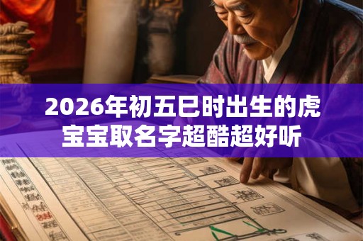2026年初五巳时出生的虎宝宝取名字超酷超好听