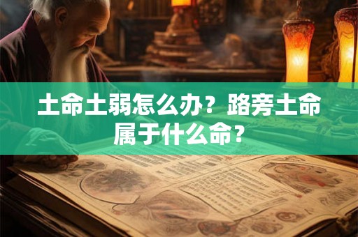 土命土弱怎么办？路旁土命属于什么命？