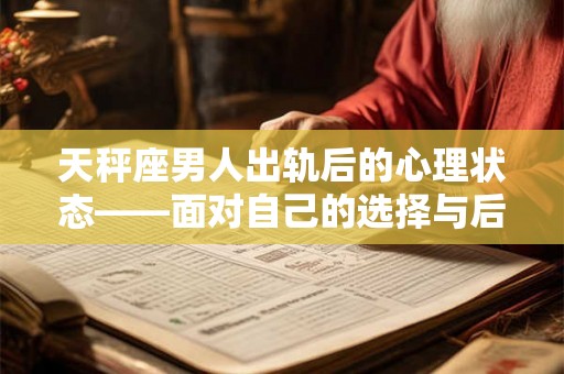 天秤座男人出轨后的心理状态——面对自己的选择与后果 天秤座男人出轨后的心理状态——面对自己的选择与后果