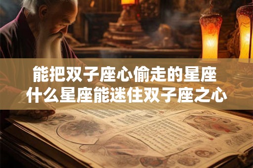 能把双子座心偷走的星座 什么星座能迷住双子座之心