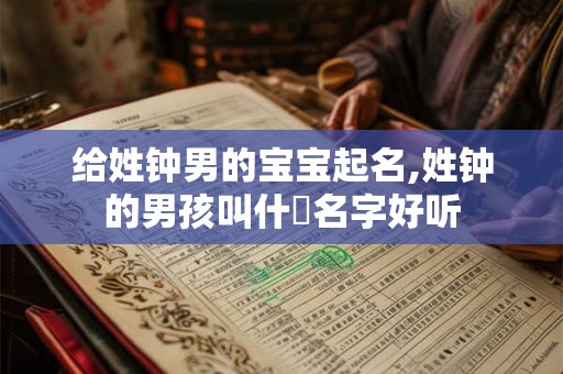 给姓钟男的宝宝起名,姓钟的男孩叫什麼名字好听 给姓钟男的宝宝起名,姓钟的男孩叫什麼名字好听