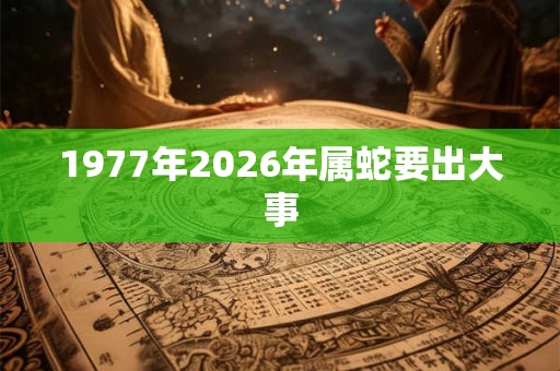1977年2026年属蛇要出大事