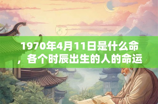 1970年4月11日是什么命，各个时辰出生的人的命运