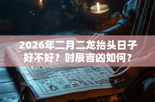 2026年二月二龙抬头日子好不好？时辰吉凶如何？