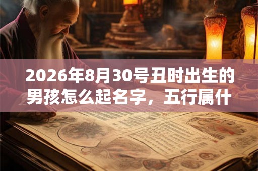 2026年8月30号丑时出生的男孩怎么起名字,五行属什么 2026年8月30号丑时出生的男孩怎么起名字,五行属什么