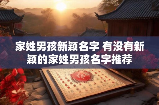 家姓男孩新颖名字 有没有新颖的家姓男孩名字推荐