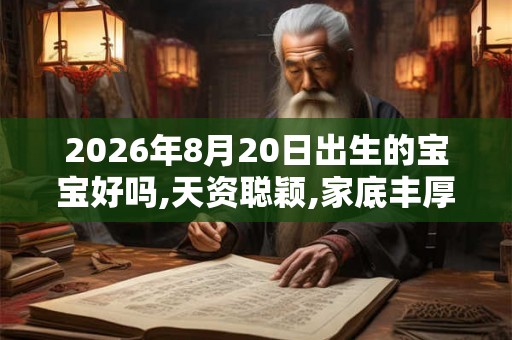 2026年8月20日出生的宝宝好吗,天资聪颖,家底丰厚 2026年8月20日出生的宝宝好吗,天资聪颖,家底丰厚