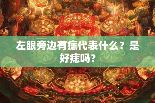 左眼旁边有痣代表什么？是好痣吗？