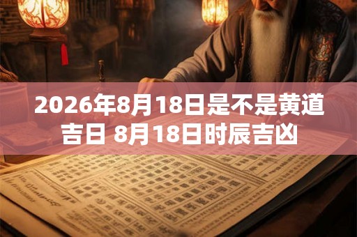 2026年8月18日是不是黄道吉日 8月18日时辰吉凶