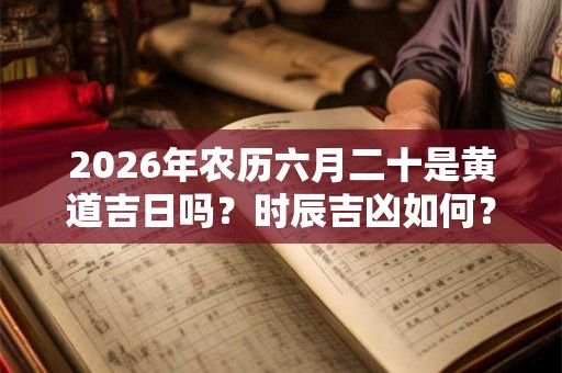 2026年农历六月二十是黄道吉日吗？时辰吉凶如何？