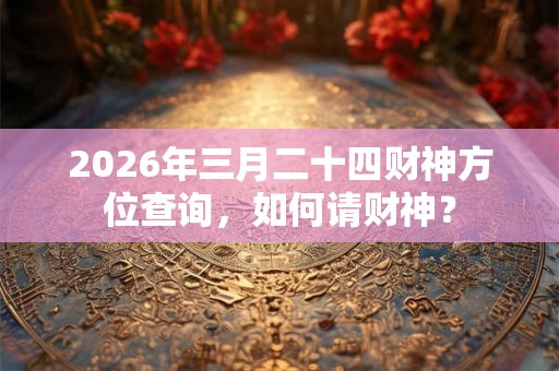 2026年三月二十四财神方位查询，如何请财神？