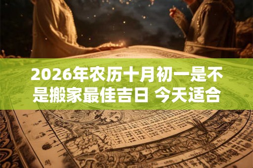 2026年农历十月初一是不是搬家最佳吉日 今天适合搬新家吗