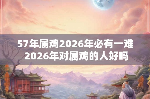 57年属鸡2026年必有一难 2026年对属鸡的人好吗 57年属鸡2026年必有一难 2026年对属鸡的人好吗