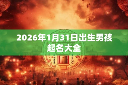 2026年1月31日出生男孩起名大全