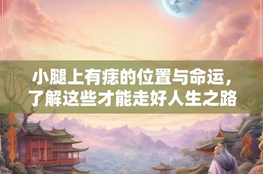 小腿上有痣的位置与命运,了解这些才能走好人生之路 小腿上有痣的位置与命运,了解这些才能走好人生之路