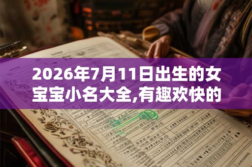 2026年7月11日出生的女宝宝小名大全,有趣欢快的乳名