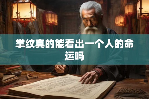 掌纹真的能看出一个人的命运吗