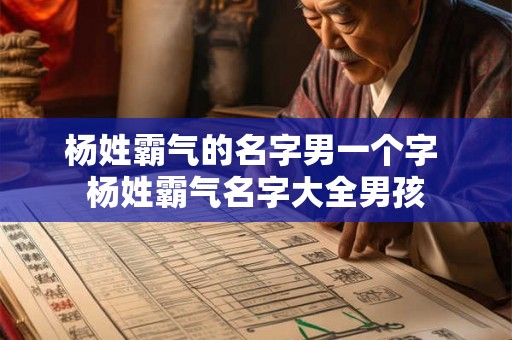 杨姓霸气的名字男一个字 杨姓霸气名字大全男孩 杨姓霸气的名字男一个字 杨姓霸气名字大全男孩