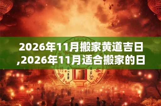 2026年11月搬家黄道吉日,2026年11月适合搬家的日子