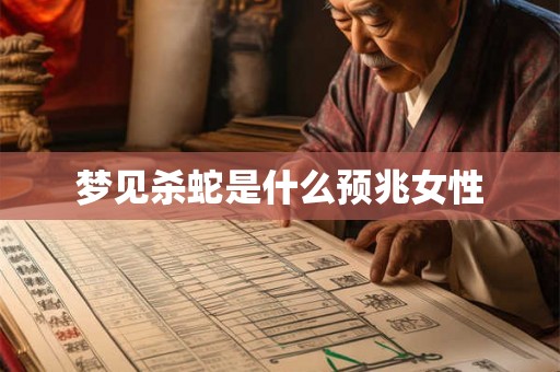 梦见杀蛇是什么预兆女性