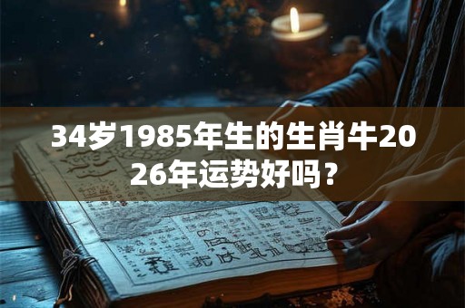 34岁1985年生的生肖牛2026年运势好吗？